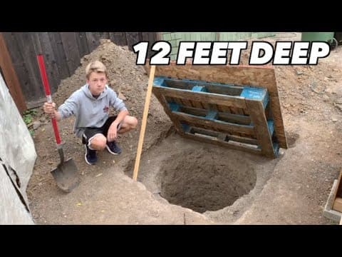 Underground bunker build from the 2Cool4School YouTube channel